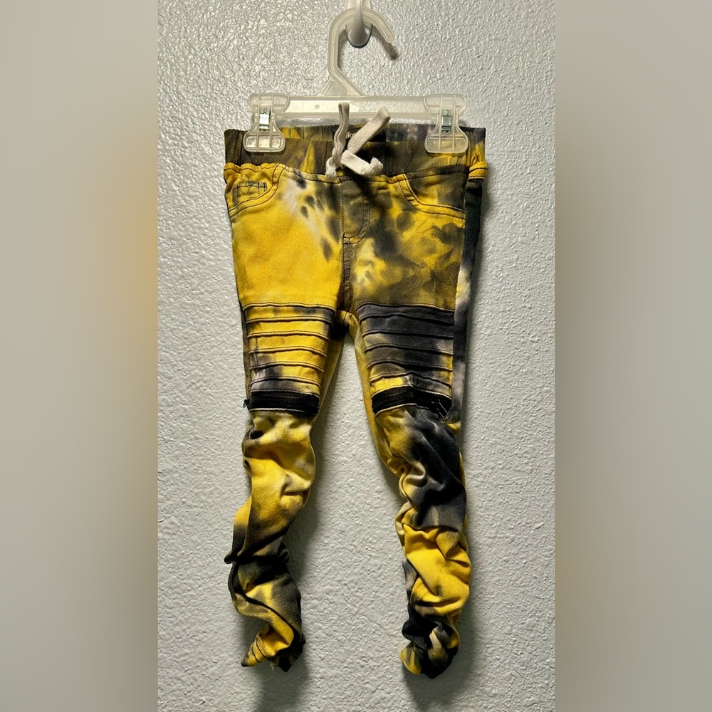 Like Angel Yellow and Gray Pants